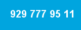929 777 95 11 929 777 95 11